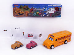 Free Wheel School Bus Set toys