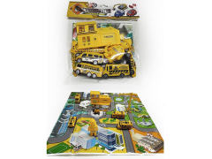 Free Wheel Construction Truck Set & Map toys