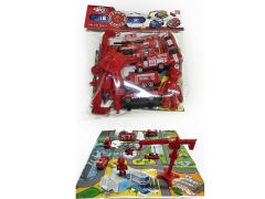 Free Wheel Fire Engine Set & Map toys