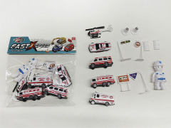 Free Wheel Ambulance Set toys
