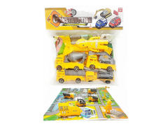 Free Wheel Construction Truck Set &  Map toys