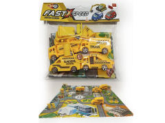 Free Wheel Construction Truck Set & Map toys