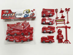 Free Wheel Fire Engine Set(4in1) toys