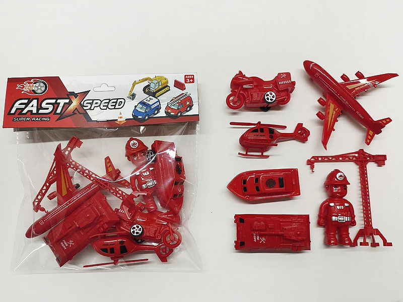 Free Wheel Fire Engine Set toys