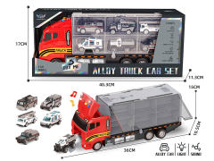 Die Cast Firefighting Container Truck Set Free Wheel W/L_S