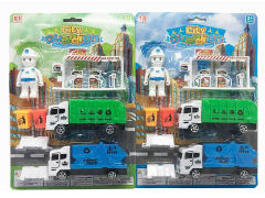 Free Wheel Sanitation Truck Set(2in1) toys