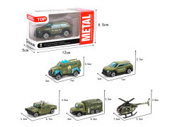 Die Cast Military Car Free Wheel(5S) toys