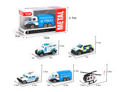 Die Cast Police Car Free Wheel(5S) toys