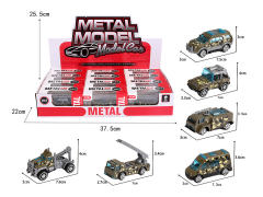 1:64 Die Cast Military Car Free Wheel(12in1)