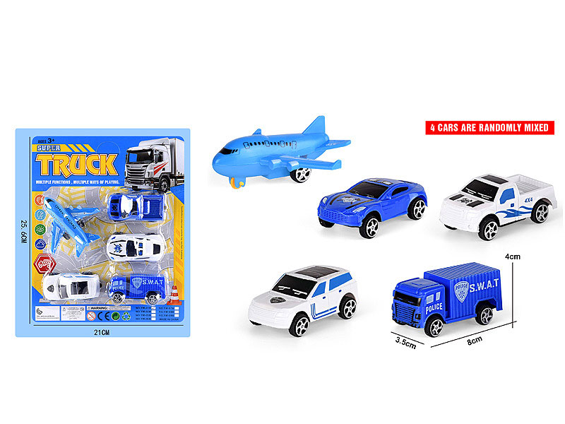 Free Wheel Police Car & Plane toys