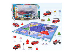 Die Cast Fire Engine Set Free Wheel(6in1) toys