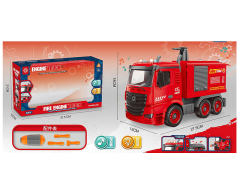 Free Wheel Diy Rescue Train W/L_M toys