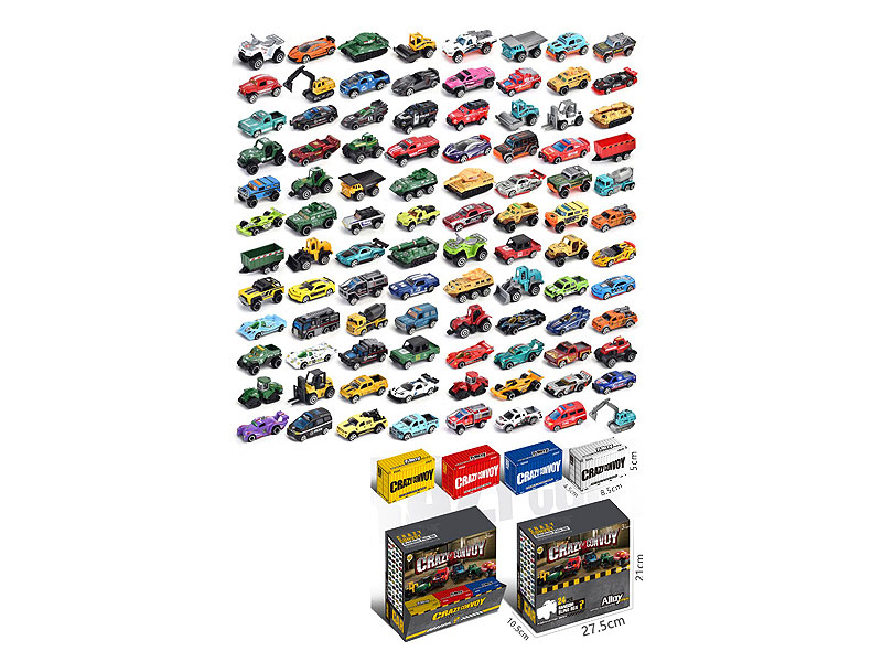 1:64 Die Cast Car Free Wheel(24in1) toys