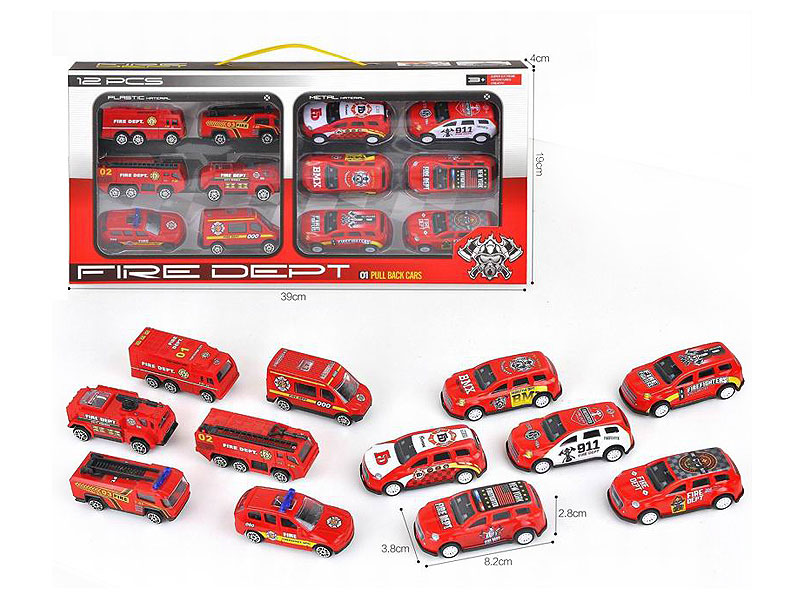 Free Wheel Fire Engine(12in1) toys