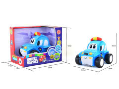 Free Wheel Block Plush Police Car W/M toys