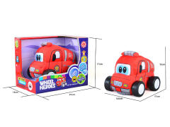 Free Wheel Block Plush Fire Engine W/M toys