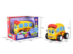 Free Wheel Block Plush School Bus W/M toys