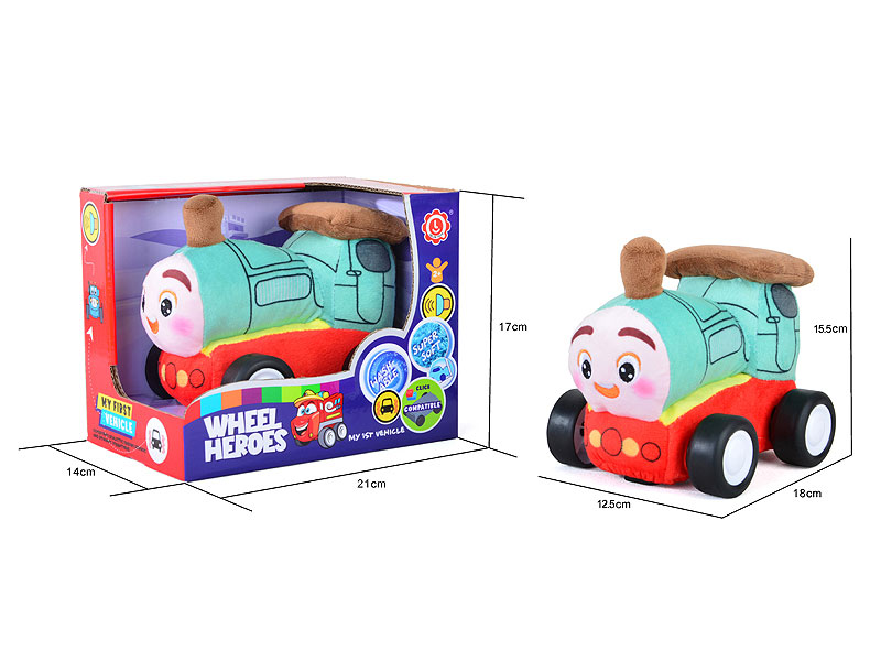 Free Wheel Block Plush Train W/M toys