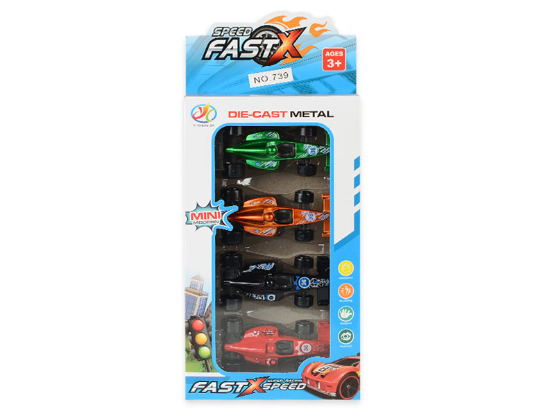 Die Cast Equation Car Free Wheel(4in1) toys