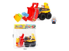 Free Wheel Construction Truck With Blocks toys