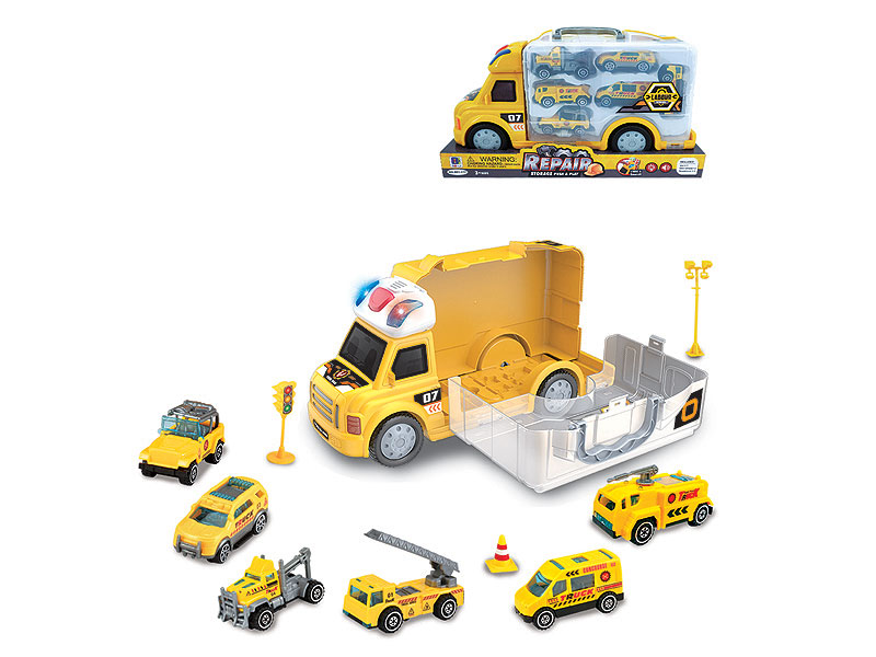 Free Wheel Construction Truck Set W/L_S toys