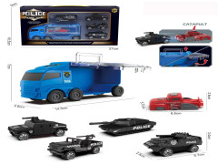 Free Wheel Storage Police Car Set toys