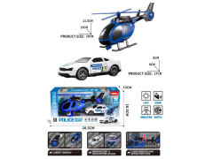 Free Wheel Police Car & Helicopter W/L_M toys