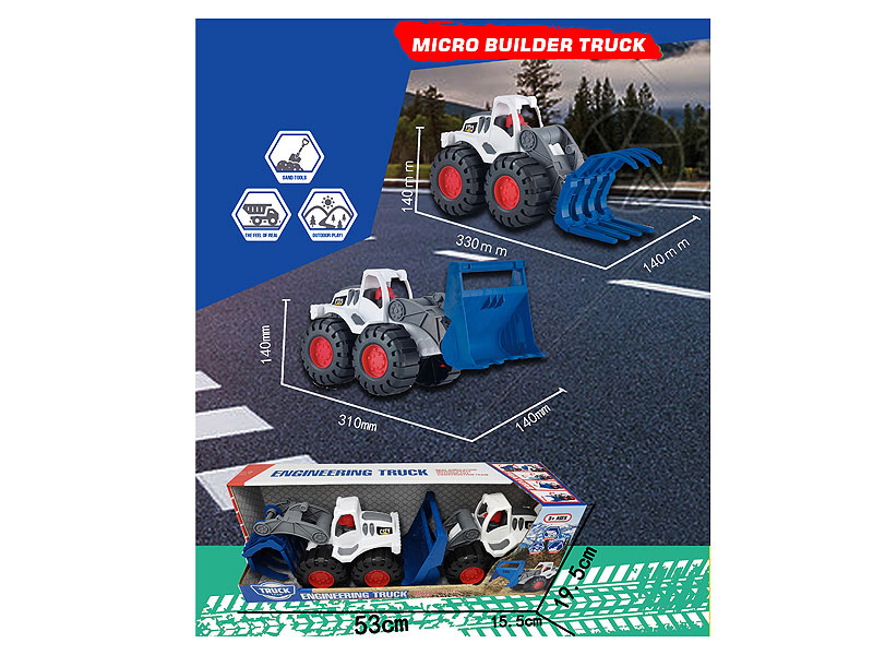 Free Wheel Construction Truck(2in1) toys