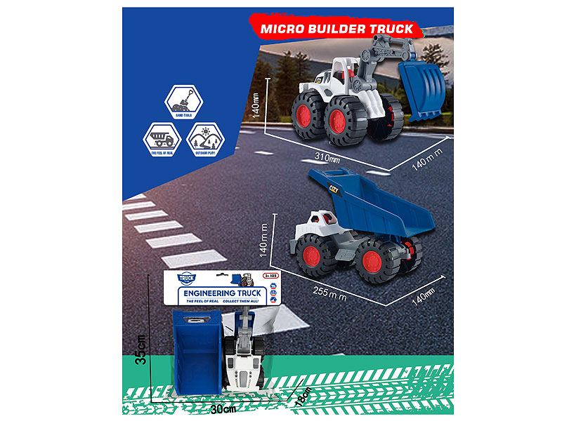 Free Wheel Construction Truck(2in1) toys