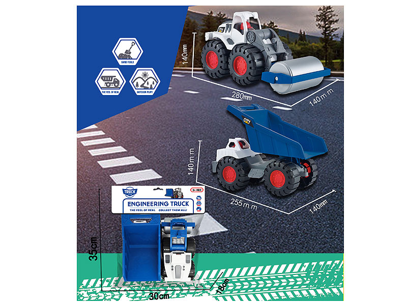 Free Wheel Construction Truck(2in1) toys