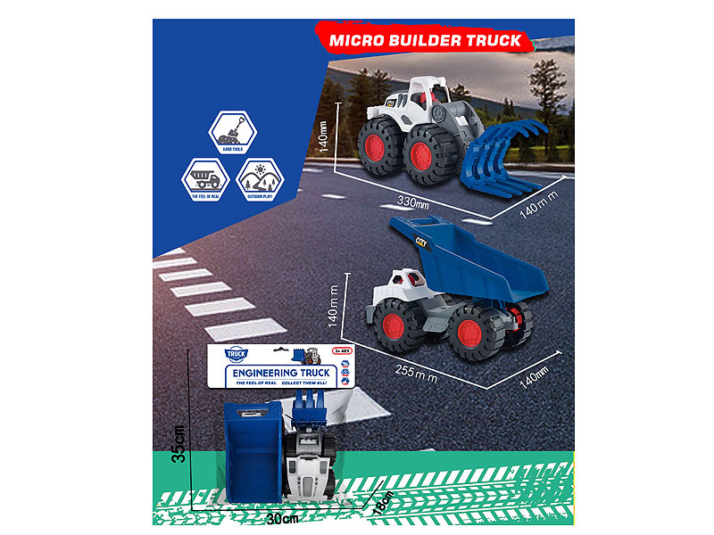 Free Wheel Construction Truck(2in1) toys