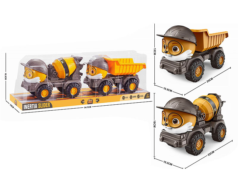 Free Wheel Construction Truck(2in1) toys