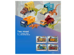 Die Cast Truck Free Wheel & Dinosaur(4S) toys