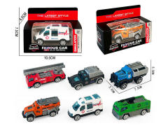 Die Cast Rescue Car Free Wheel(6S)