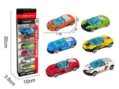 Die Cast Sports Car Free Wheel(6in1) toys