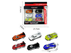 Die Cast Sports Car Free Wheel(6in1) toys