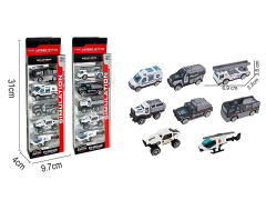 Die Cast Police Car Set Free Wheel(5in1)