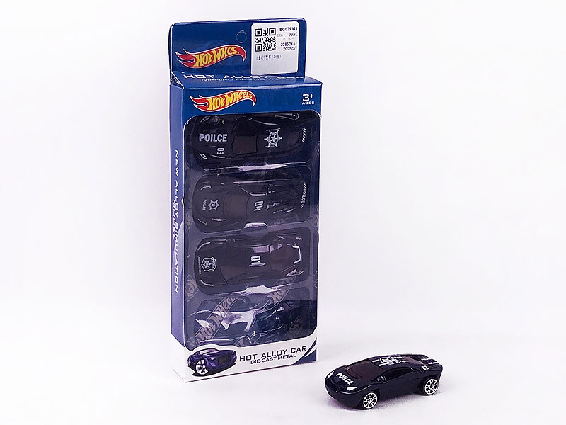 Die Cast Police Car Free Wheel(4in1) toys