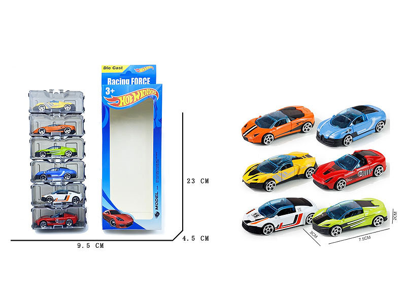 Die Cast Car Free Wheel(6in1) toys