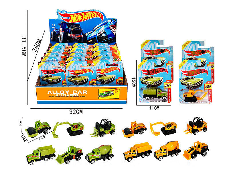 Die Cast Construction Truck Free Wheel(36in1) toys