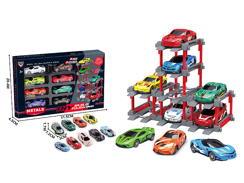 1:64 Die Cast Car Set Free Wheel(8in1) toys