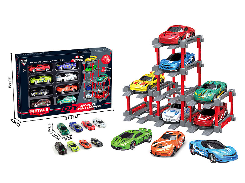 1:64 Die Cast Car Set Free Wheel(8in1) toys