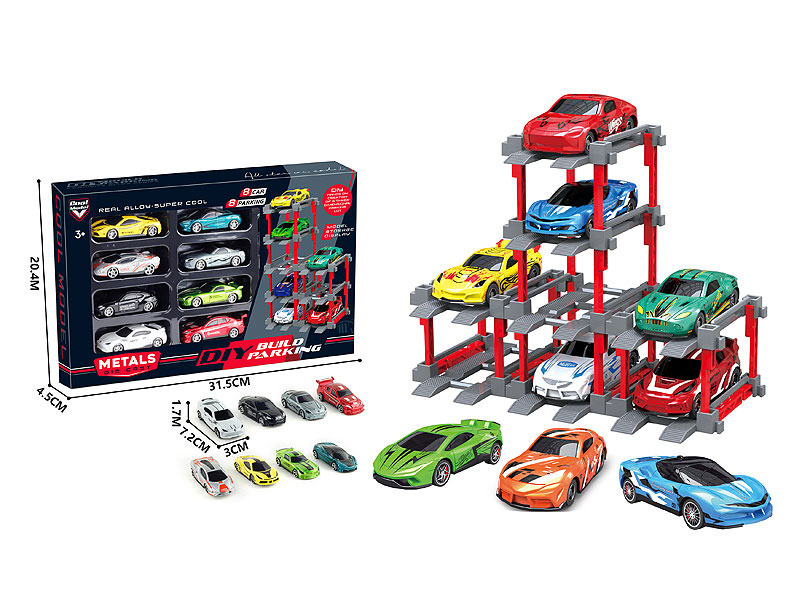 1:64 Die Cast Car Set Free Wheel(8in1) toys