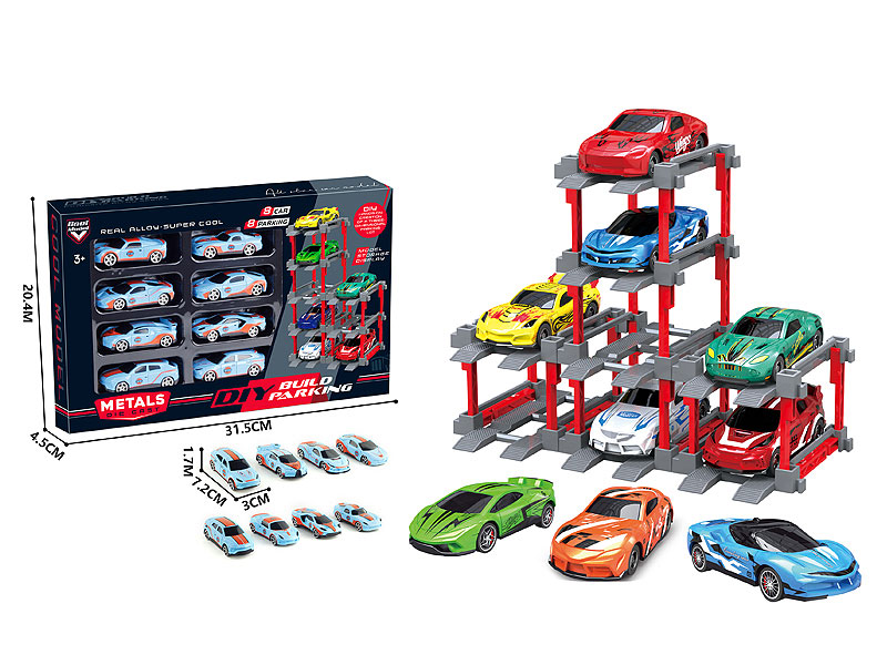 1:64 Die Cast Car Set Free Wheel(8in1) toys