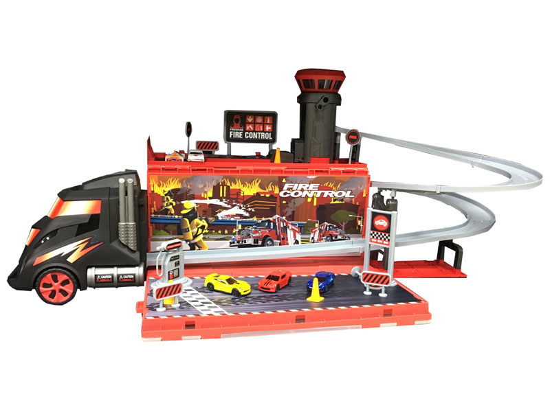 Free Wheel Track Storage Container Truck Set W/S toys