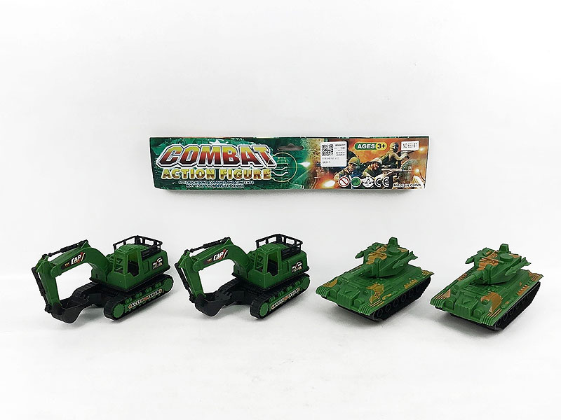 Free Wheel Panzer & Free Wheel Construction Truck(4in1) toys