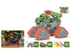 1:10 Free Wheel Military Car W/L_M toys