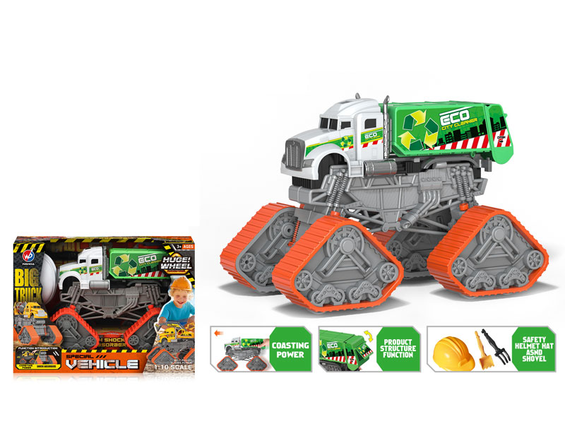 1:10 Free Wheel Sanitation Truck toys