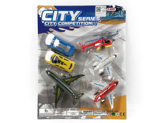 Free Wheel  Airplane & Helicopter & Car(6in1) toys