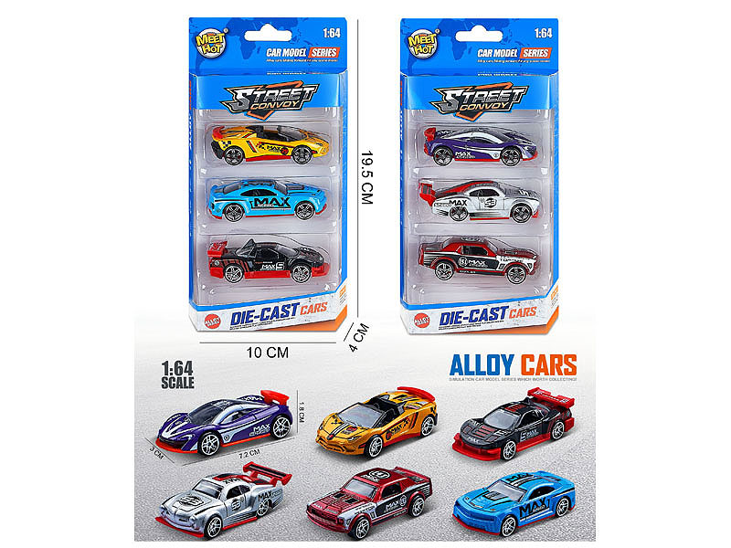 1:64 Die Cast Car Free Wheel(3in1) toys